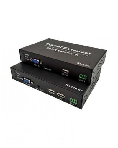 NST NS-HDU-VGA-KVM-AR KVM VGA+USB удлинитель по витой паре с поддержкой Audio, RS232 до 120м в Сочи Системы видеонаблюдения Pintop.ru