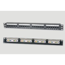 Патч-панель 19", 1U, 24xRJ45 категория 6 Eurolan (27B-U6-24BL)