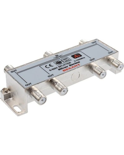 Делитель ТВх6 под F-разъем, 5-1000МГц, Silver (7 F-разъемов в комплекте) REXANT 05-6104 в Сочи Системы видеонаблюдения Pintop.ru