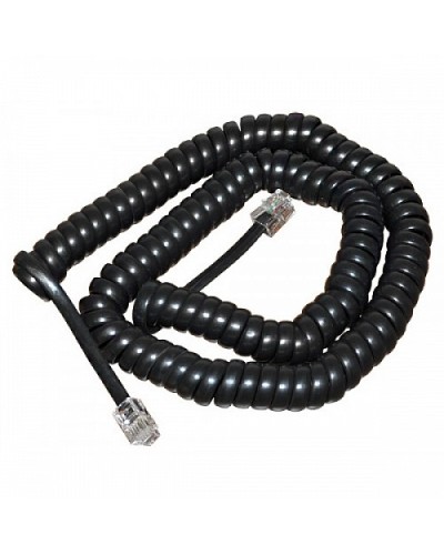 Шнур витой трубочный телефонный чёрный 2 м (10шт/уп) REXANT 18-2023 в Сочи Дополнительное оборудование для сетей Pintop.ru