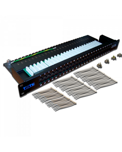Патч-панель телефонная, 19, 1U, 50 портов RJ-45 TWT (TWT-PP50TEL45) в Сочи Патч панель Pintop.ru