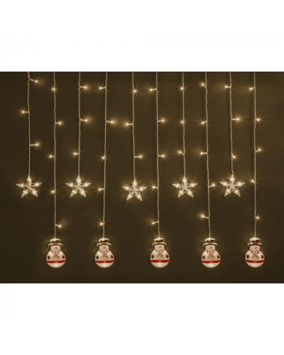 Гирлянда Navigator 95 025 NGF-D037-02 (бахрома звезды и снеговики CW 3*0.6м IP20 в Сочи Источники света(Лампы) Pintop.ru