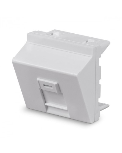 Вставка 45x45 (Mosaic) для 1 модуля формата Keystone Jack, угловая Cabeus (FP-A-45-1M) в Сочи Модули Keystone Pintop.ru