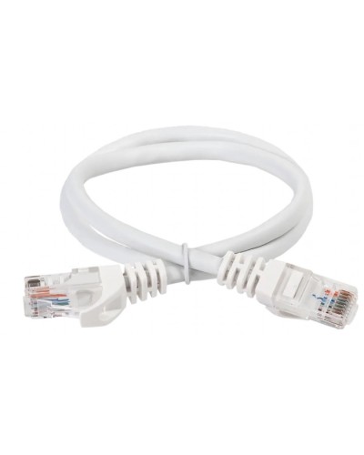 ITK Коммутационный шнур (патч-корд) кат.5Е UTP 5м белый (PC08-C5EU-5M) в Сочи Патч-корды и пигтейлы Pintop.ru