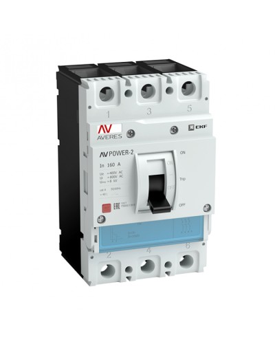 Автоматический выключатель AV POWER-2/3 125А 80kA TR EKF AVERES (mccb-23-125H-TR-av) в Сочи Электротехническое оборудование Pintop.ru