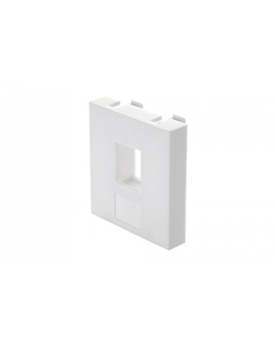 Адаптер 45 × 45 мм для 1 мультимедиа-модуля Keystone без шторки, белый Eurolan (16B-45-11WT) в Сочи Модули Keystone Pintop.ru