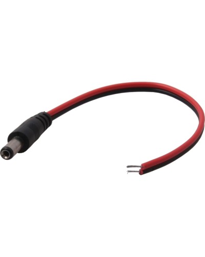 Разъем питания DC штекер 2,5х5,5мм с проводом 20 см REXANT 14-0324 в Сочи Коннекторы и разъемы Pintop.ru