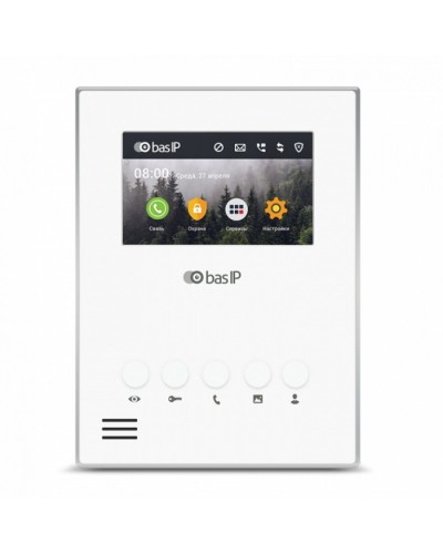 Видеодомофон BAS-IP AU-04LA WHITE в Сочи Вызывные IP панели Pintop.ru