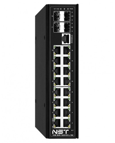NST NS-SW-16G4G-PL/IM Промышленный управляемый L2+ HiPoE коммутатор Gigabit Ethernet на 16 GE RJ45 PoE + 4 GE SFP порта в Сочи Коммутаторы Pintop.ru