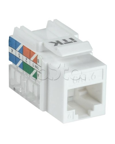 Модуль Keystone Jack кат. 6 UTP 110 IDC 90 град. ITK CS1-1C06U-11 в Сочи Модули Keystone Pintop.ru