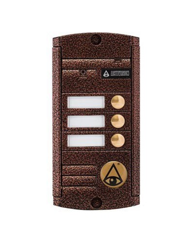 Видеопанель вызывная накладная цветная на 3 абонента с Proxy-считывателем Activision AVP-453 Proxy (PAL, антик) в Сочи Вызывные видеопанели малоабонентные Pintop.ru