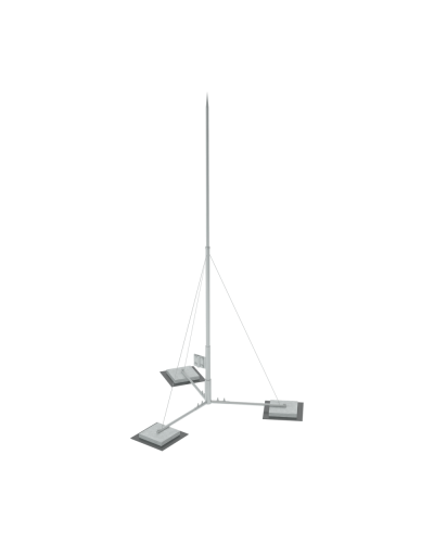 Вольностоящая молниеприемная мачта составная H10,2 м неразборное основание HD КМ-Профиль (TVMR-H10.2 HD) в Сочи Монтажные материалы Pintop.ru