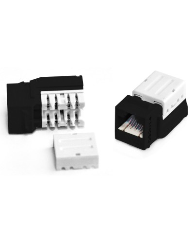 Вставка Keystone Jack RJ-45(8P8C) Hyperline KJNE-8P8C-C6-90-BK в Сочи Модули Keystone Pintop.ru