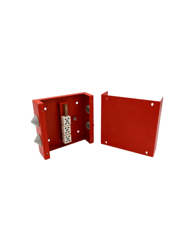 Коробка распределительная огнестойкая КРОПС, IP41, габаритные размеры 130х130х40 мм, для кабелей сечением до 4 мм2, 4 клеммы КМ-Профиль (FRJB-KM-ST2-4-04-КРОПС-IP41) в Сочи Распределительные коробки Pintop.ru