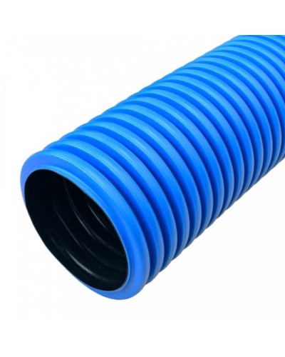 Труба гофрированная двустенная ПНД жесткая тип 750 (SN14) синяя д125 5,7м (34,2м/уп) Промрукав (PR15.0127) в Сочи Труба гофрированная Pintop.ru