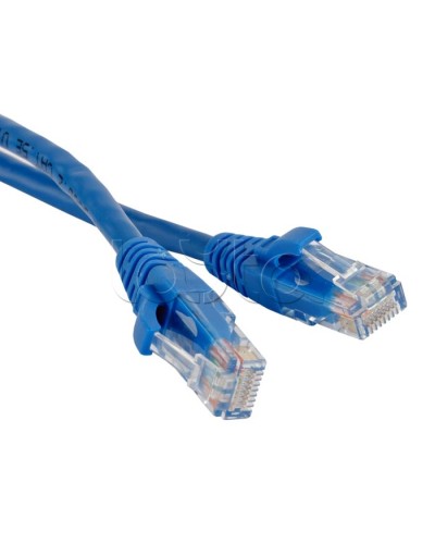 Патч-корд RJ45-RJ45, 4 пары, UTP, кат.5е, LSZH (5м) Hyperline PC-LPM-UTP-RJ45-RJ45-C5e-5M-LSZH-BL в Сочи Патчкорды (медные) Pintop.ru