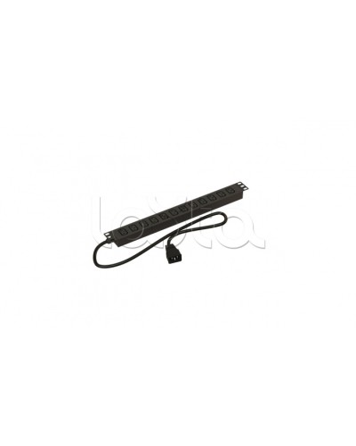 Блок розеток горизонтальный черн Hyperline (SHE19-12IEC-2.5AIEC) в Сочи Блоки розеток Pintop.ru