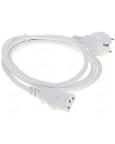 Шнур питания C13-Schuko угловая, 3х0.75, 220В, 10А, белый, 1 метр LANMASTER (LAN-PP13/SHA-1.0-WH) в Сочи Аксессуары для стоек и шкафов Pintop.ru