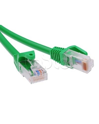 Патч-корд неэкранированный CAT6 U/UTP 4х2, LSZH, зелёный, 10м DKC RN6UU4500GN в Сочи Патчкорды (медные) Pintop.ru