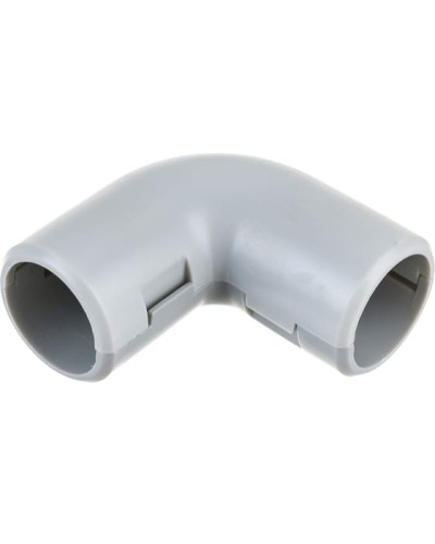 CI25G Угол 90 гр.(2част.), без галогена, для труб D25мм, цвет белый (1уп = 25шт) Экопласт (41225-25HF-W) в Сочи Повороты, муфты, тройники Pintop.ru
