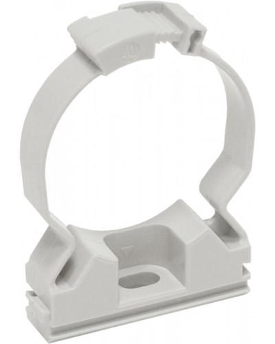 ELASTA Хомутный держатель CFC25 серый IEK (CTA10MP-CFC25-K41-100) в Сочи Стяжки-хомуты Pintop.ru