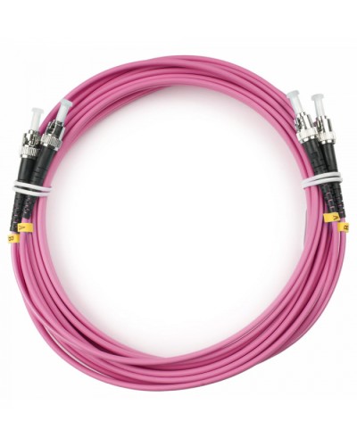 Шнур оптический duplex ST-ST 50/125 mm OM4 10м LSZH Cabeus FOP-50-OM4-ST-ST-10m в Сочи Патч-корды оптические Pintop.ru
