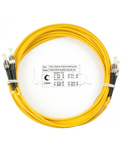Шнур оптический duplex ST-ST 9/125 sm 25м LSZH Cabeus FOP(d)-9-ST-ST-25m в Сочи Патч-корды оптические Pintop.ru