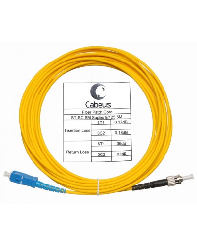 Шнур оптический simplex SC-ST 9/125 sm 25м LSZH Cabeus FOP(s)-9-SC-ST-25m в Сочи Патч-корды оптические Pintop.ru