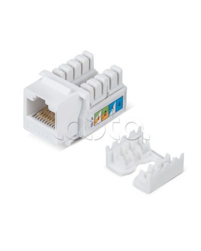 Вставка Keystone Jack RJ-45, категория 6, заделка тип 110, белая Cabeus KJ-RJ45-Cat.6-90 в Сочи Модули Keystone Pintop.ru