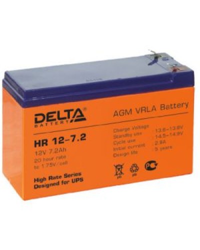 Аккумулятор свинцово-кислотный Delta HR 12-7.2 в Сочи Электротехническое оборудование Pintop.ru