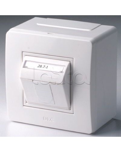 Коробка в сборе с 1 розеткой RJ45, кат.5е телефон / компьютер, коричневая розница DKC 10665B в Сочи Распределительные коробки Pintop.ru