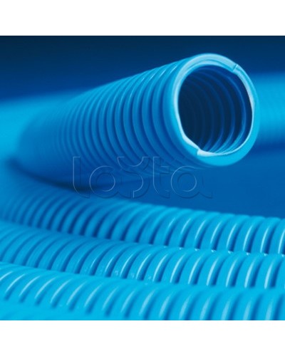 Труба ППЛ гибкая гофр. д.16мм, лёгкая без протяжки синий (100 м) DKC 10916 в Сочи Труба гофрированная Pintop.ru
