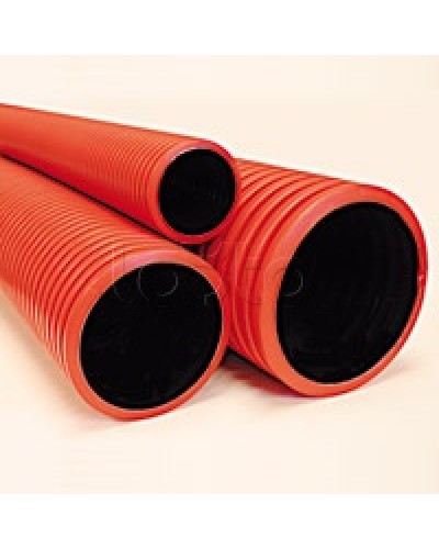 Труба гибкая двустенная 75 мм с протяжкой красная DKC 121975100 в Сочи Труба гофрированная Pintop.ru