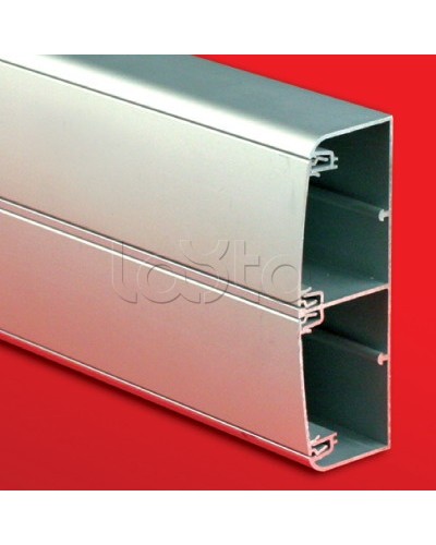 Кабель-канал алюминевый 140х50 (с 2 крышками), цвет серый металлик DKC (01499) в Сочи Кабель-канал Pintop.ru