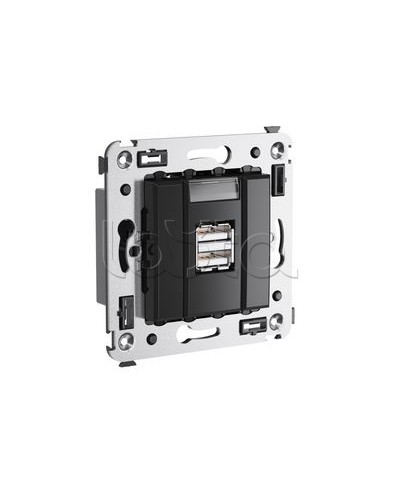 Устройство зарядное Avanti, Черный квадрат DKC 4402543 в Сочи Блоки розеток Pintop.ru