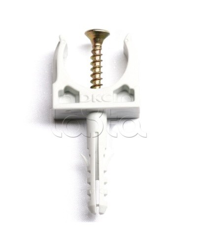 Держатель с защелкой и дюбелем, д.20 мм DKC 51320 в Сочи Держатели, клипсы, скобы Pintop.ru