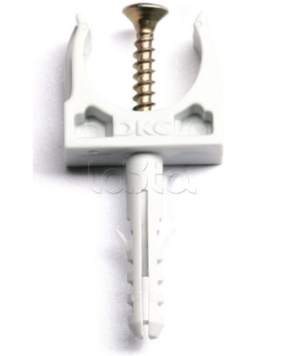 Держатель с защелкой и дюбелем, д.32 мм DKC 51332 в Сочи Держатели, клипсы, скобы Pintop.ru