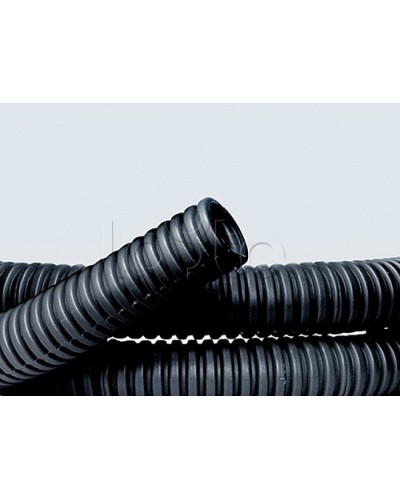 Труба ПНД гибкая гофр. д.50мм, лёгкая без протяжки, 15м, цвет чёрный DKC 70750 в Сочи Труба гофрированная Pintop.ru