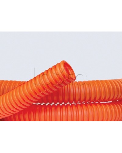 Труба ПНД гибкая гофр. д.20мм, лёгкая без протяжки, 100м, цвет оранжевый DKC 70920 в Сочи Труба гофрированная Pintop.ru