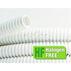 Труба ПЛЛ гибкая гофр. не содержит галогенов д.25мм, ПВ-0, с протяжкой,50м, цвет белый DKC 81825
