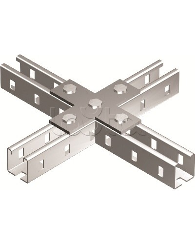 Пластина соединительная Х-обр., горячеоцинкованная DKC BMD1041HDZ в Сочи Аксессуары для лотков Pintop.ru