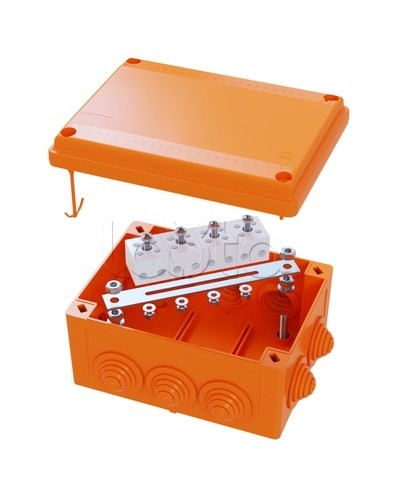 Коробка распределительная IP56, пластиковая с кабельными вводами и клеммниками 150х110х70мм DKC FSK21410 в Сочи Распределительные коробки Pintop.ru