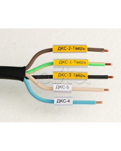 Маркировка для провода, гибкая, для трубочек. 4х10мм. Белая DKC NUTFL10 в Сочи Крепежные изделия Pintop.ru
