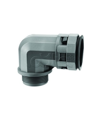 Муфта 90 грд. труба-коробка DN 12 мм, М20х1,5, полиамид, цвет черный DKC PAN12M20N в Сочи Повороты, муфты, тройники Pintop.ru