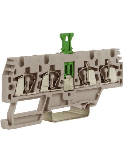 Зажим, 2 ввод/2 вывода, серый 2,5 кв.мм, с размыкателем DKC ZHMS10GR в Сочи Держатели, клипсы, скобы Pintop.ru