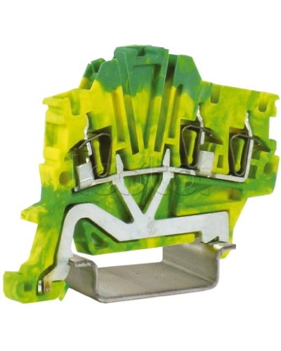 Зажим для заземления, 1 ввод/2 вывода, 1,5 кв.мм желто-зеленый DKC ZHT410 в Сочи Держатели, клипсы, скобы Pintop.ru