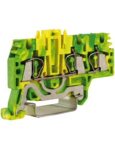 Зажим для заземления, 1 ввод/2 вывода, 2,5 кв.мм желто-зеленый DKC ZHT510 в Сочи Держатели, клипсы, скобы Pintop.ru