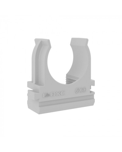 Держатель-клипса быстрого монтажа, для крепления труб, ф20мм, пластик, RAL 7035 DKC 51020M в Сочи Держатели, клипсы, скобы Pintop.ru