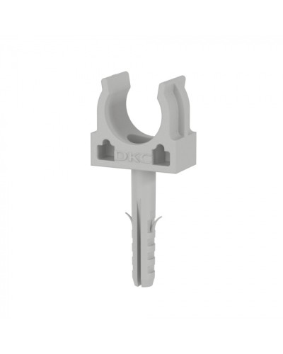 Держатель с защёлкой и дюбелем, в комплекте с винтом розница D16 (100 шт/уп) DKC (51316R) в Сочи Держатели, клипсы, скобы Pintop.ru