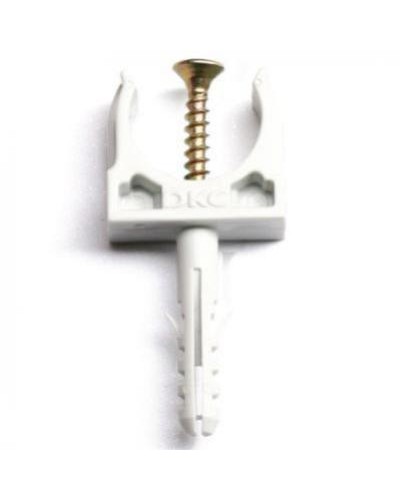 Держатель с защелкой и дюбелем, д.25 мм DKC 51325R5 в Сочи Держатели, клипсы, скобы Pintop.ru